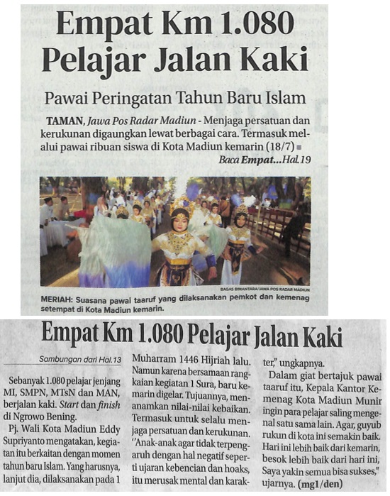 Empat Km 1.080 Pelajar Jalan Kaki, Pawai Peringatan Tahun Baru Islam
