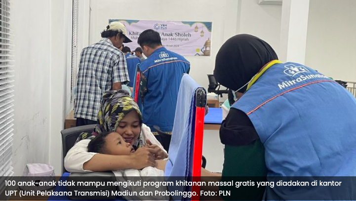 PLN dan YBM Gratiskan Khitan Bagi Warga Kurang Mampu di Probolinggo dan Madiun