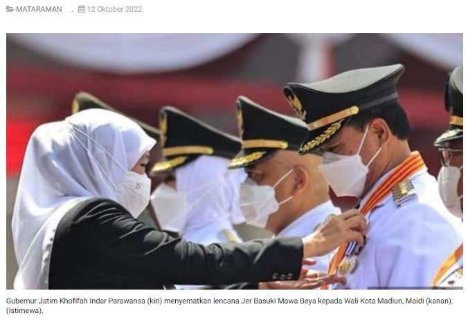 Wali Kota Madiun Raih Penghargaan ASN Achievement Award 2022
