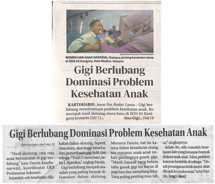 Gigi Berlubang Dominasi Problem Kesehatan Anak