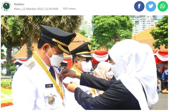 Walikota Madiun Terima Penghargaan ASN Achievement Award 2022