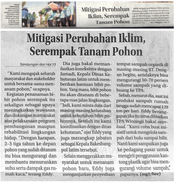 Mitigasi Perubahan Iklim, Serempak Tanam Pohon