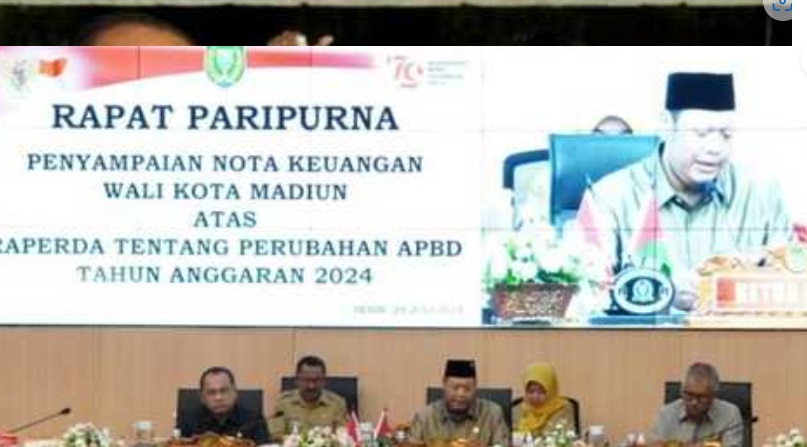 Pj Wali Kota Madiun Sampaikan Nota Keuangan Perubahan APBD TA 2024
