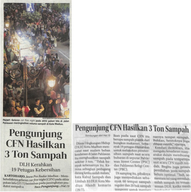 Pengunjung CFN Hasilkan 3 Ton Sampah