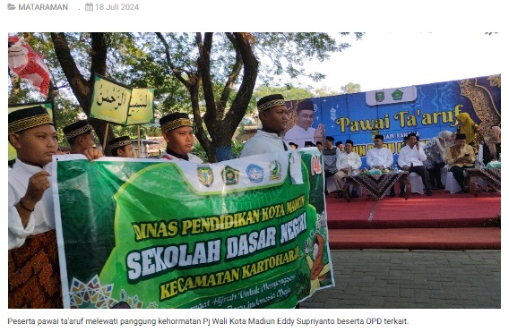Perkuat Silaturahmi, Ribuan Pelajar di Kota Madiun Ikuti Pawai Ta'aruf
