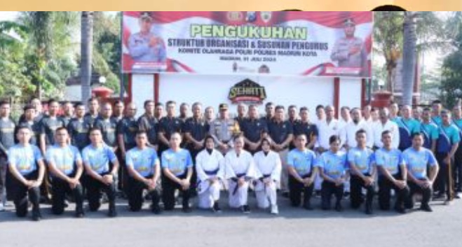 Polres Madiun Kota Gelar Upacara Pengukuhan Komite Olahraga Polri