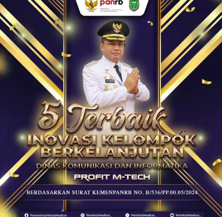 Wali Kota Madiun Raih Penghargaan Anubhawa Sasana dari Kemenkumham RI, Layanan Internet Gratis Masuk Top 5 PKRI Kementerian PAN-RB