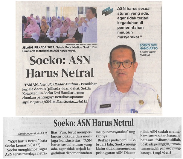 Soeko, ASN Harus Netral