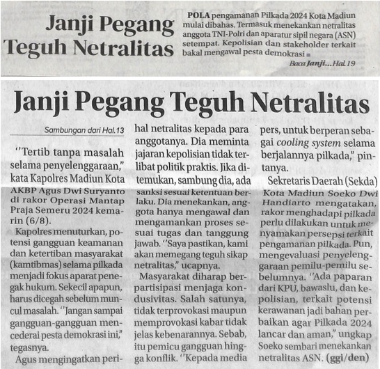 Janji Pegang Teguh Netralitas