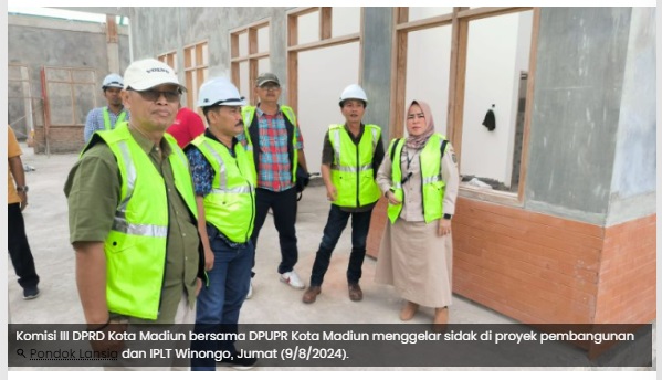 Pastikan Kualitas Sesuai, DPRD Kota Madiun Sidak Proyek Strategis Pemkot