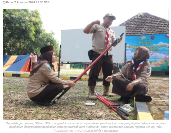 Dindik Kota Madiun berikan kursus pembina Pramuka kepada guru SD-SMP