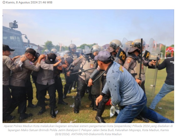 Polres Kota Madiun siap antisipasi kerusuhan Pilkada 2024