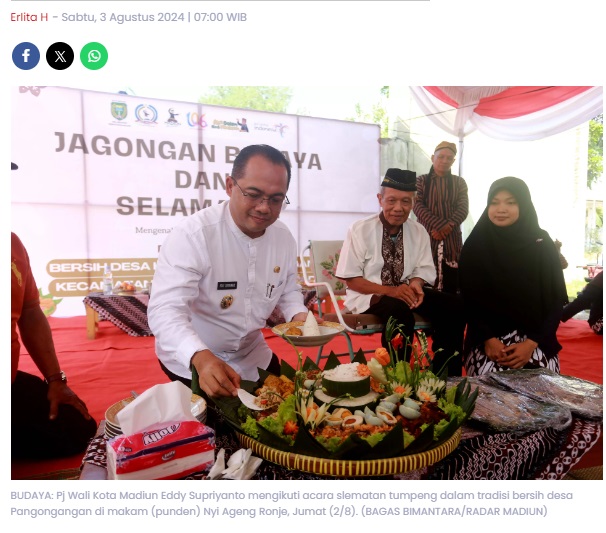 Warga Pangongangan Gelar Bersih Desa, Merawat Bumi Kandung Madiun