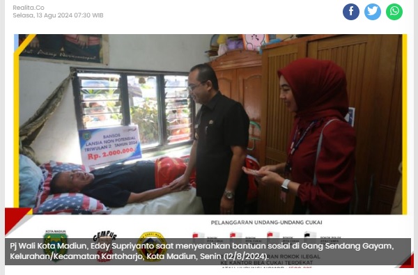 Ratusan Lansia Non Potensial Dibantu Pemkot Madiun