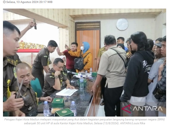 Kejari Kota Madiun serahkan hasil penjualan BRN ke kas negara