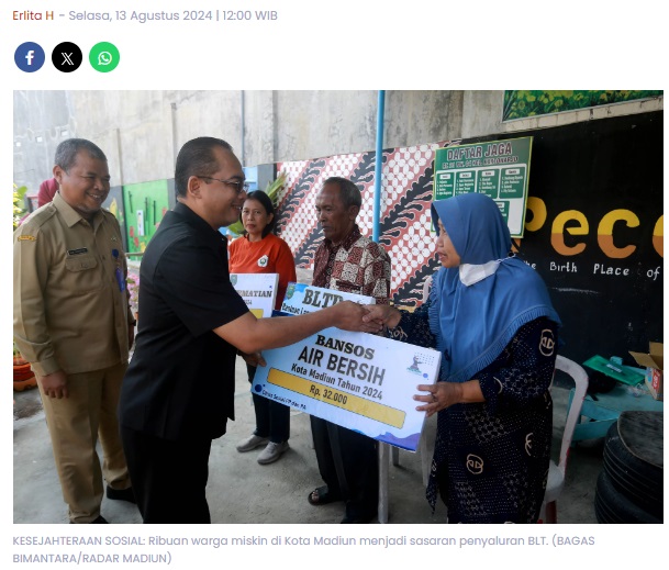 Alhamdulillah, Ratusan Lansia di Kota Madiun Dapat Kucuran BLT, Segini Nominal yang Diterima