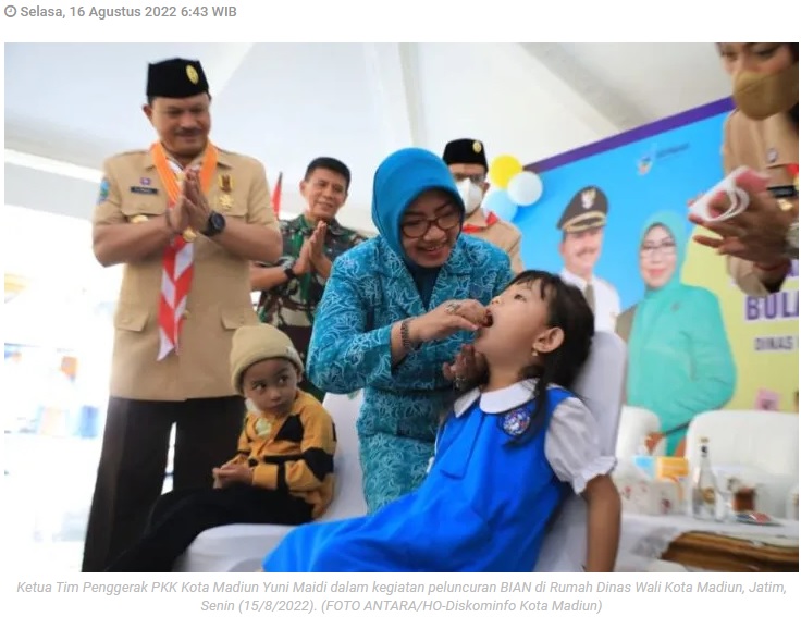 Imunisasi anak nasional di Kota Madiun capai 60,90 persen