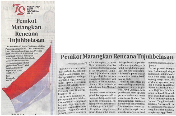 Pemkot Matangkan Rencana Tujuhbelasan