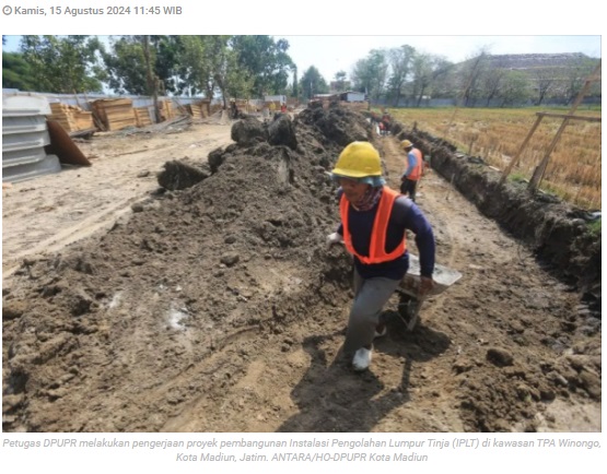 Pengerjaan awal proyek IPLT di Kota Madiun lampaui target