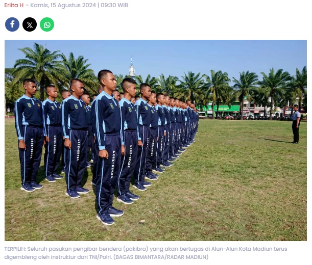 Malam Ini Paskibra Kota Madiun Dikukuhkan, Bakal Jalani Karantina dan Digembleng TNI/Polri