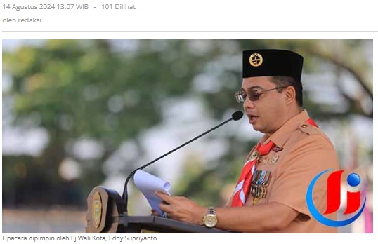 Apel Besar Hari Pramuka ke 63 di Kota Madiun Diwarnai Tari Kolosal Ratusan Penggalang