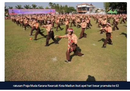 Peringati Hari Pramuka, Ini Pesan Pj Wali Kota Madiun Eddy Supriyanto
