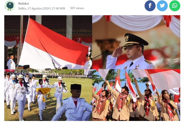Pj Walikota Madiun Jadi Irup HUT RI ke-79