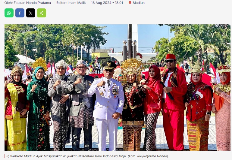 Daerah Pj Walikota Madiun Ajak Masyarakat Wujudkan Nusantara Baru Indonesia Maju
