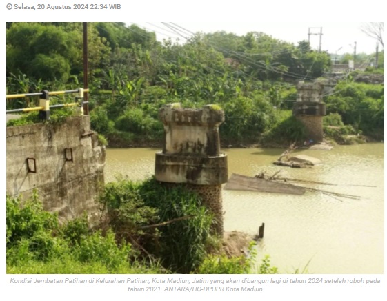 DPUPR Madiun targetkan pembangunan Jembatan Patihan rampung Desember