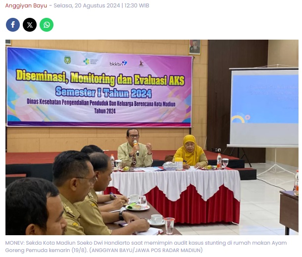 Tinggal Tersisa 320 Anak, Penanganan Kasus Stunting di Kota Madiun Diklasterkan