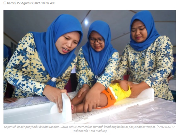 Dinkes Kota Madiun catat tingkat pemeriksaan balita ke posyandu naik