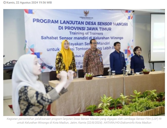 Winongo Madiun jadi percontohan program lanjutan Desa Sensor Mandiri