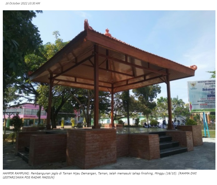 Joglo Taman Hijau Demangan Diklaim Jadi yang Terbesar di Kota Madiun