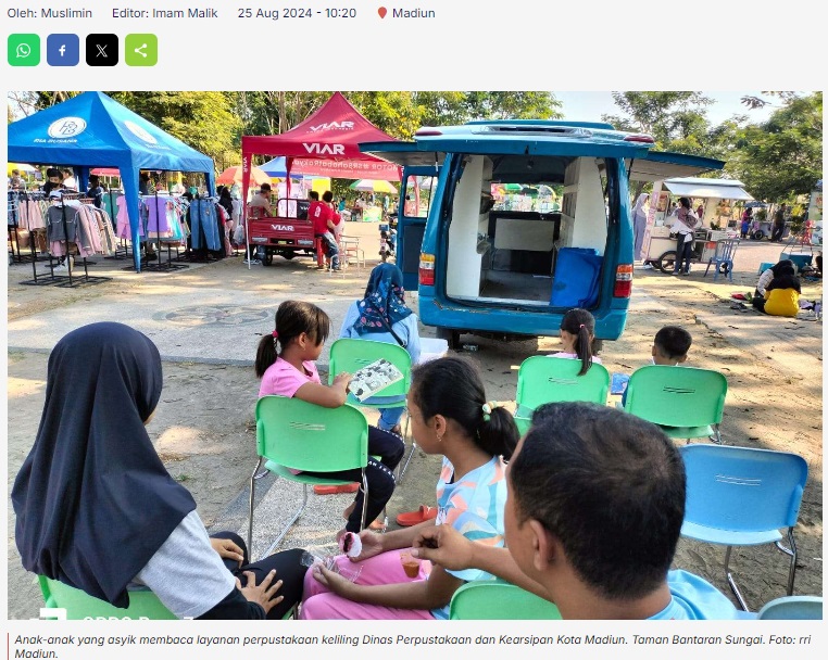 Perpustakaan Keliling Rangsang Minat Baca Warga Kota Madiun