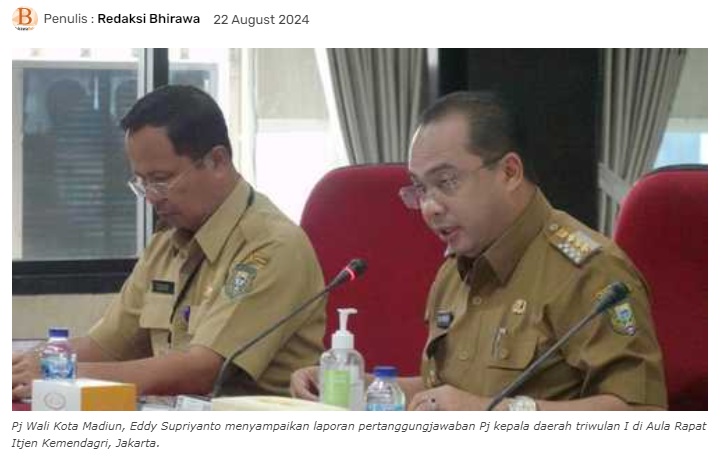 Pj Wali Kota Madiun Paparkan 10 Indikator Prioritas di Kemendagri