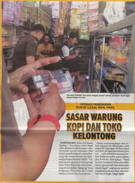 Operasi Peredaran Rokok Ilegal Nihil Hasil, Sasar Warung Kopi dan Toko Kelontong