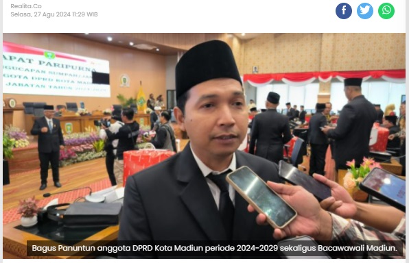 Bagus Panuntun Siap Mundur untuk Maju Pilwalkot Madiun