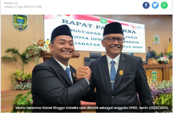 Ukir Sejarah Kota Madiun, Bapak-Anak Jadi Wakil Rakyat