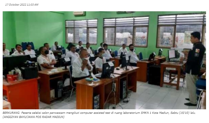 Otomatis Gugur, 11 Calon Panwascam di Kota Madiun Absen Tes Komputer