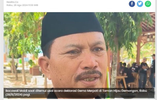 Hari Ini Maidi-Panuntun Daftar ke KPU Kota Madiun