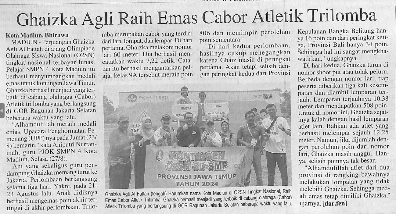 Ghaizka Agli Raih Emas Cabor Atletik Trilomba