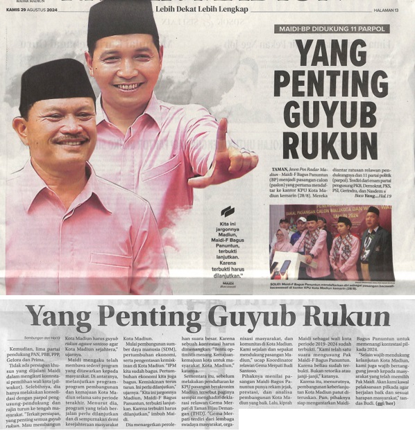 Maidi - BP Didukung 11 Parpol, Yang Penting Guyub Rukun
