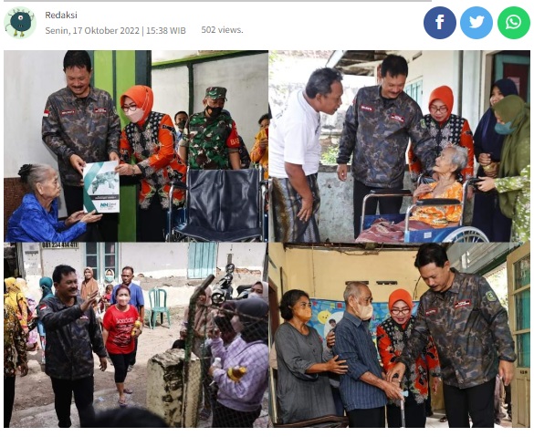 Walikota Madiun Salurkan Bantuan Kursi Roda Bagi Warga Yang Membutuhkan