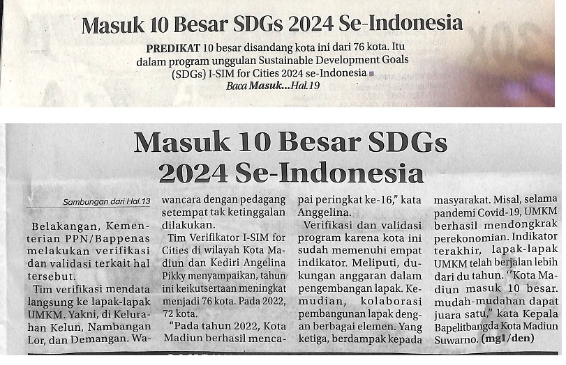 Masuk 10 Besar SDGs 2024 Se-Indonesia