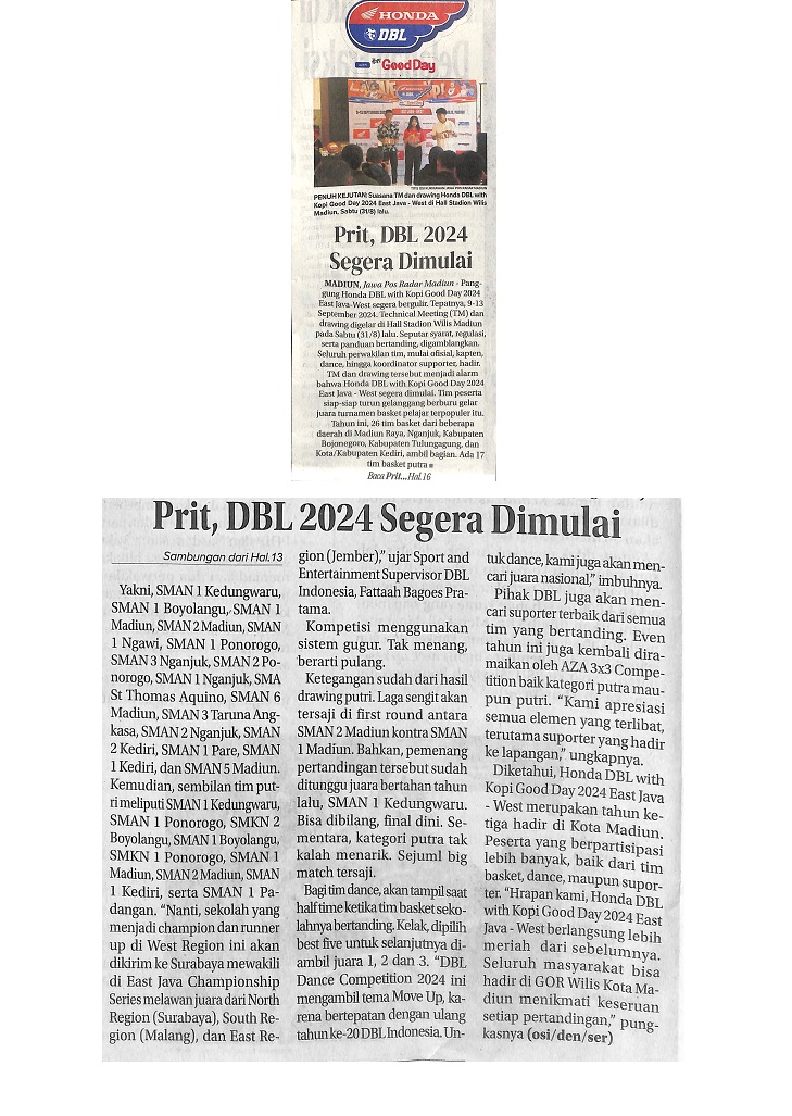 Prit, DBL 2024 Segera Dimulai