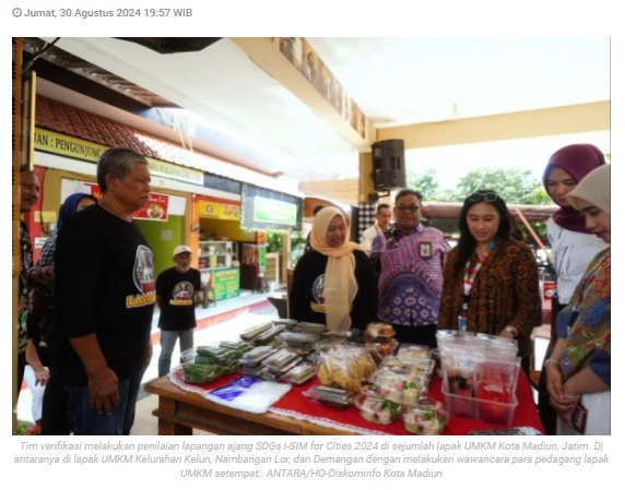 Lapak UMKM Kota Madiun masuk 10 besar ajang SDGs I-SIM for Cities 2024