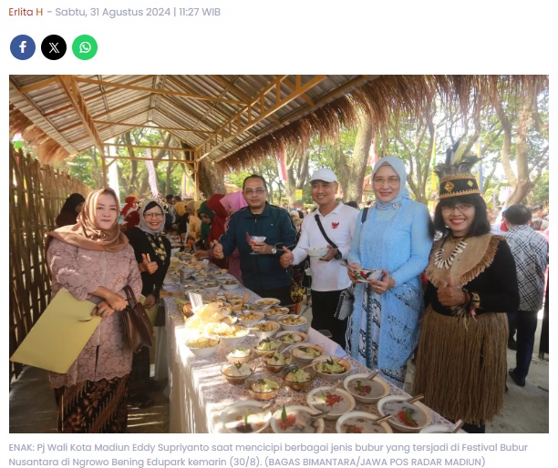 Kolaborasi dengan Komunitas Kebaya Indonesia, Pemkot Madiun Kenalkan Ragam Bubur Nusantara, Jadi Peluang Bisnis Kuliner Baru