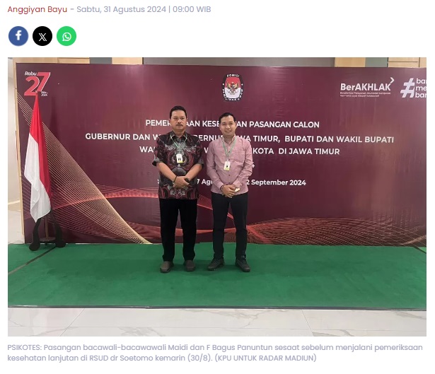 Maidi-Bagus Panuntun Sudah Tes Kesehatan, Pasangan Bonus dan Dadi Jalani Pemeriksaan Hari Ini