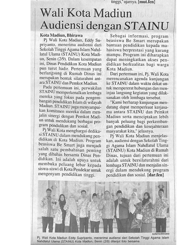 Wali Kota Madiun Audiensi dengan STAINU
