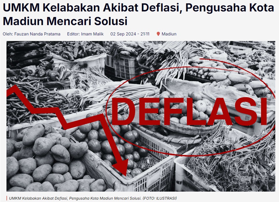 UMKM Kelabakan Akibat Deflasi, Pengusaha Kota Madiun Mencari Solusi
